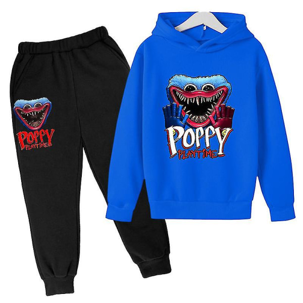 Kids Poppy Playtime Hoodie Set Huggy Wuggy Skräck Cosplay Sweatshirts 140(8-10 years)