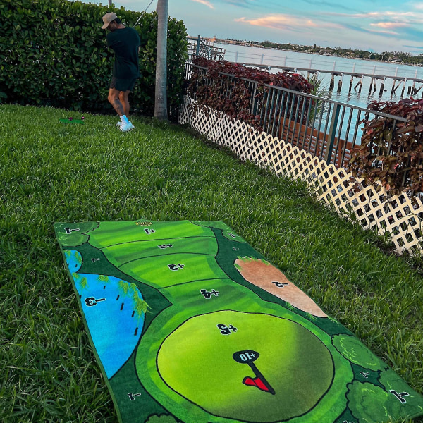 Chipping Golf Game Mat - Inomhus utomhusspel Sportleksaker för vuxna och familjebarn 100*60cm
