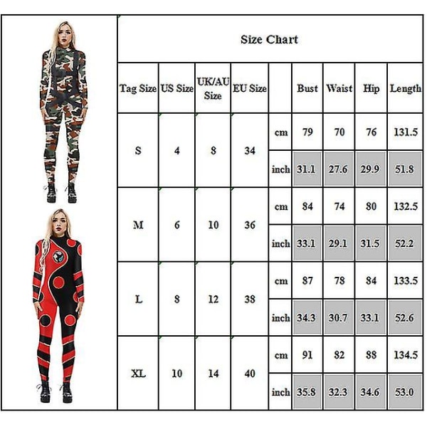 Kvinnor Halloween Cosplay Kostym Jumpsuit Body Abstrakt Catsuit Fancy Dress Tmall S Purple Green