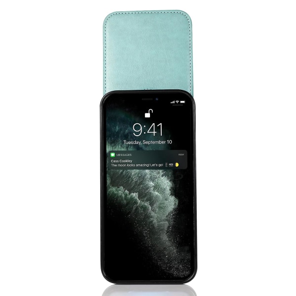 Korthållare Cover För Iphone 13 Pro , Pu Läder + Tpu Case Med Kickstand Mint Green