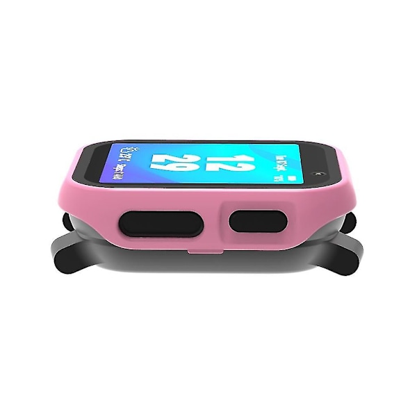 För Xplora X6 Play Full Edge-screen Protector Watch Bumper-shell Dammtät cover Pink