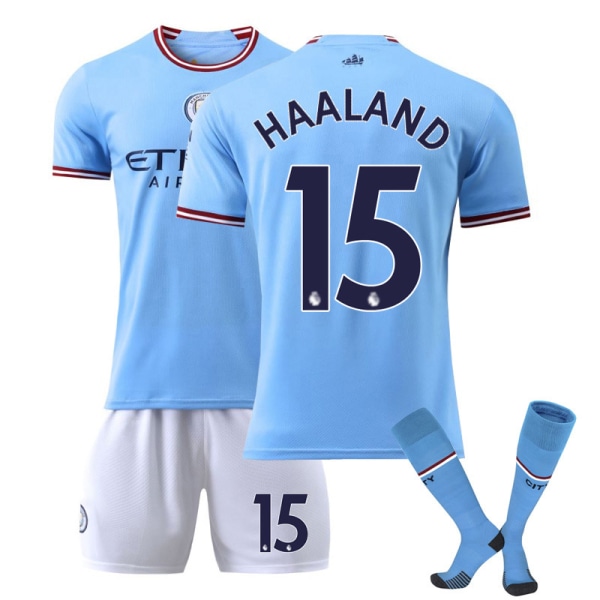 Manchester City tröja 22 23 Fotbollströja set NO.15 HAALAND 2XL(185-195cm)
