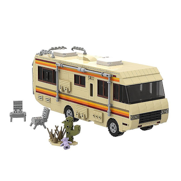 Moc Classic Movie Breaking Bad Car Building Blocks Kit Walter White Pinkman Cooking Lab Rv Fordonsmodell Leksaker för presenter 104 PCS