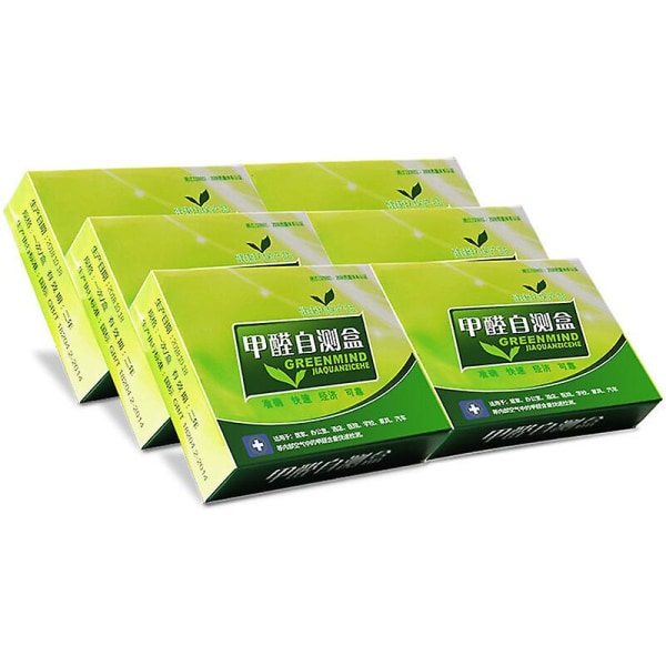 Formaldehyd Test Kit Testpapper Nytt Hem Inomhusluftkvalitetstestreagens Provrörstestare Hem Självtest Gasdetektor, 6 lådor null none