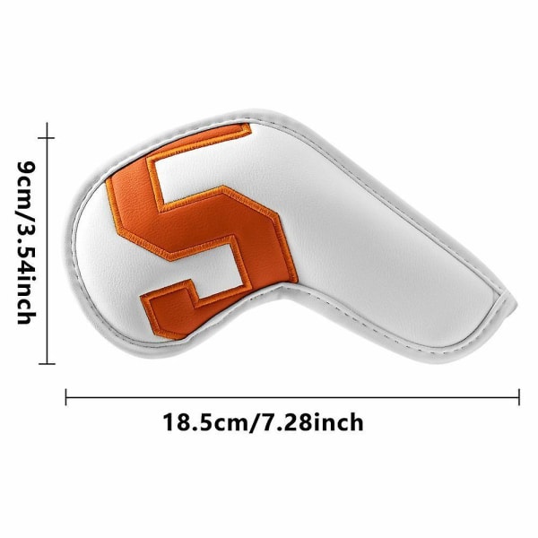 Golfklubbhuvudskydd Golfjärnskydd Golfkylskydd Skyddsöverdrag 456789apsx Multicoloured white
