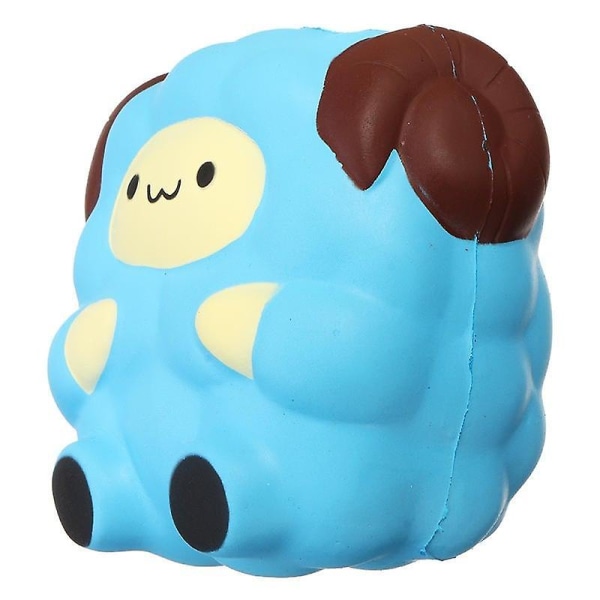 Squishy Jumbo Får Lamm 12 cm Söt Mjuk Slow Rising Collection Presentdekorleksak Blue