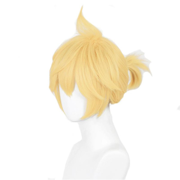 Peruk Syntet hår Anime Kagamine Rin/len Cosplay Peruk 30cm Kort Guld Gul Peruk Mode Värmebeständig Cosplay Peruk Kagamine Rin 30cm
