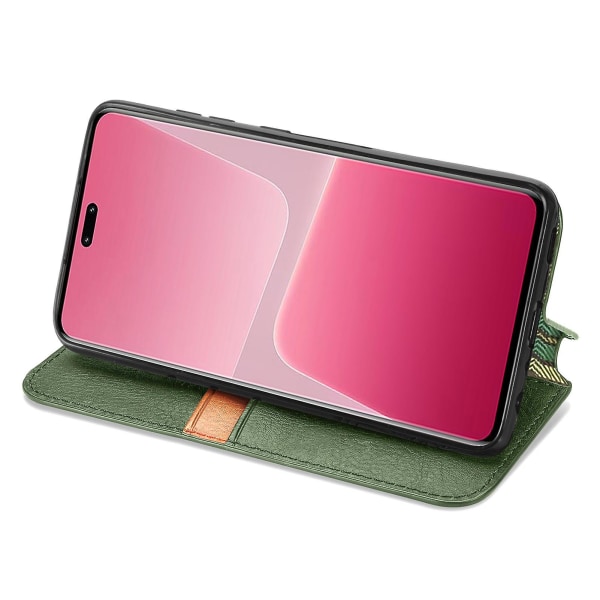 För Xiaomi 13 Lite / Civi 2 5g Case med tryckt Rhombus Mjukt Pu- cover Green