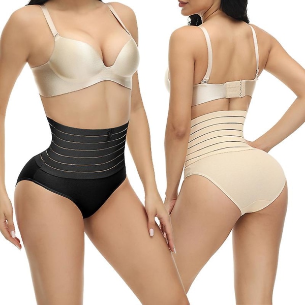 String Gainant Femme Culotte Gainante Thong Gaine Amincissante Taille Haute Trosa Invisible Minceur Ventre Plat Culotte Black L