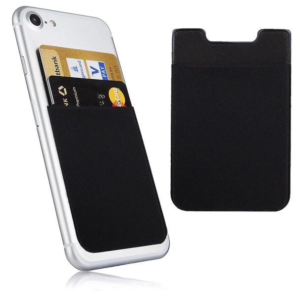 Bran Smart Wallet (klibbig kreditkortshållare)/smarttelefonkorthållare/mobiltelefonplånbok/miniplånbok/ case för Iphones och Android Smartph Black