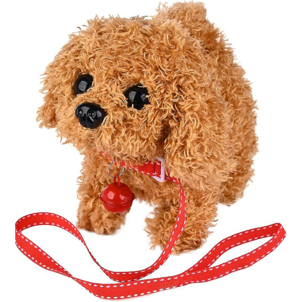 Plysch Teddy Toy Valp Electronic Interactive Pet Dog - Promenader, skällande, viftande svans, stretching sällskapsdjur för barn Barn (nalle