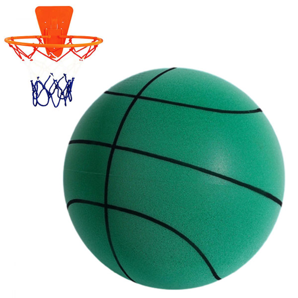 Indoor Handleshh Silents Basketball No Inflation Indoor Training Basketball for Home Green 21cm
