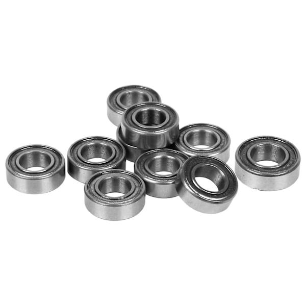 10st miniatyrgummitätat metallskärmat metriskt radiellt kullager, Mr126 Zz 6 X 12 X 4 mm silver none