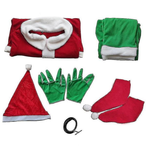 Cosplay How The Grinch Stole Christmas Costume Jultomtens kläder för vuxna 2XL