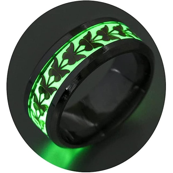 Glow Rings For Women Pojkar Fjäril Venus Orb Ring Glow In The Dark Ring Trendiga Söta Ringar För Män Snyggt butterfly 10