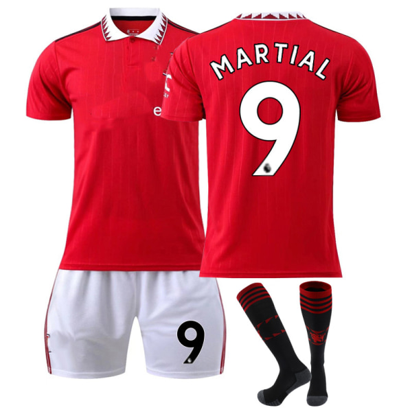 Manchester United tröja 22 23 fotbollströja set NO.9  Martial 2XL(185-195cm)