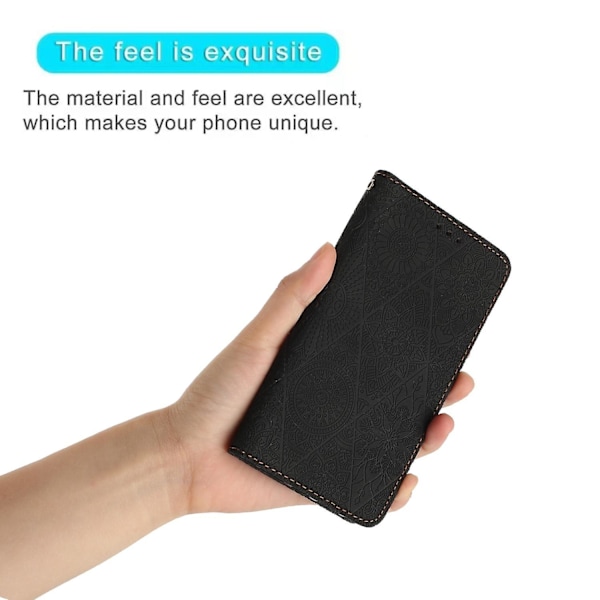 Etniskt präglat case för iPhone 15 Pro Black