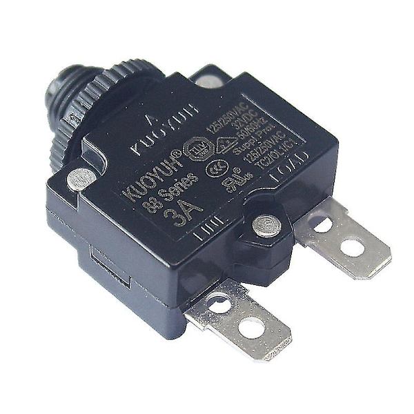 Kuoyuh 88 Series 3a 5a 8a 10a 12a 15a 20a 25a 30a Överbelastningsskydd Switch Motor Miniatyrbrytare med vattentät cap 10a none