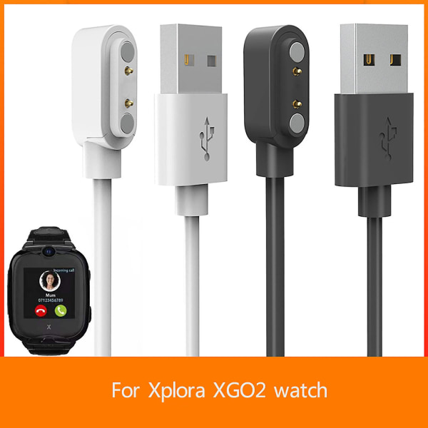 Laddningskabel för Xplora Xgo2 Kids Smartwatch Charge Wire Armbandsur Laddare White