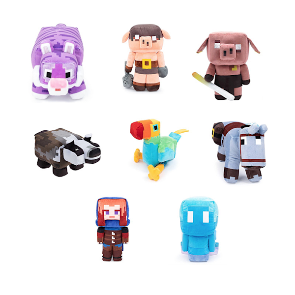 Minecraft Legends plysch leksaker Block Hammer Pig 25cm