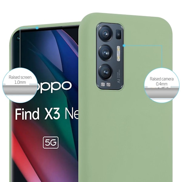 Oppo FIND X3 NEO Hülle Handy Cover TPU- case - matta färger CANDY PASTEL GREEN FIND X3 NEO