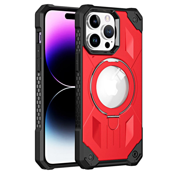 För Iphone 14 Pro Max Kickstand Phone case Stötsäkert Magnetisk Case Anti-fingeravtryck Pc+tpu Cover Red