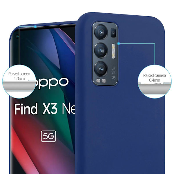 Oppo FIND X3 NEO Hülle Handy Cover TPU- case - matta färger CANDY DARK BLUE FIND X3 NEO