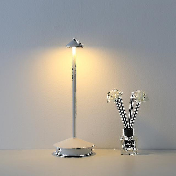 Uppladdningsbar bordslampa Creative Dining Touch Led Hotel Bar Coffee Pina Pro Bordslampa Lampada Da Tavolo Dekorativ skrivbordslampa White