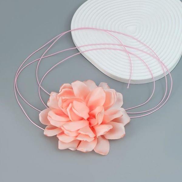 Big Flower Kvinnor Bridal Justerbar Choker Mariage- Smycken Y2k Tillbehör Green