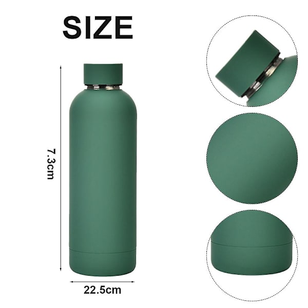 500 ml Smallmouth dubbellagers vakuumkolv, vattenkopp för utomhussport, vakuumkolv i rostfritt stål Moss green