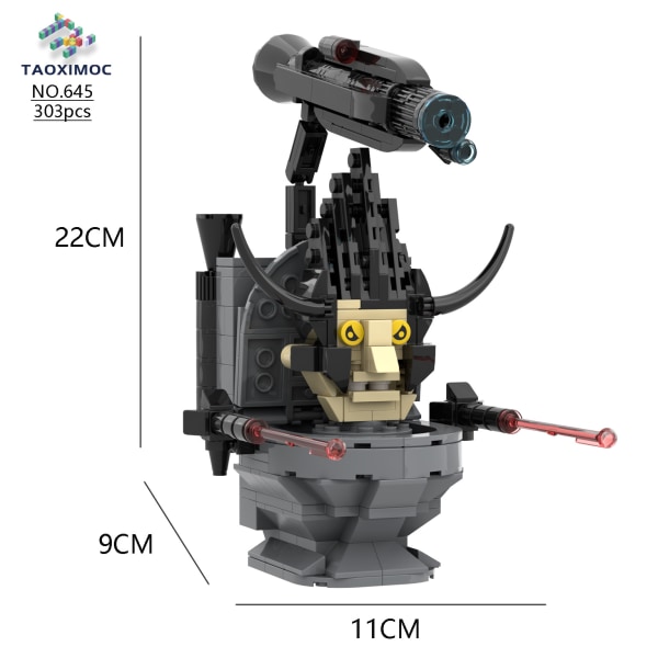 Monitor vs Toilet Man's Building Block Toy Model Handgjord The King of Toilets