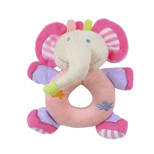 Kid Child Plysch mjuk handled rattle Educational Toy_y pink Little bear