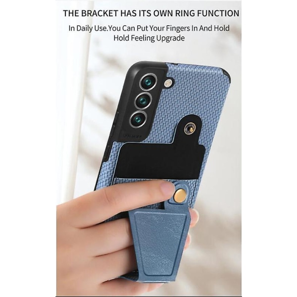 Phone case för Galaxy S22 Phone case Stötsäker telefonhållare Kortplats Multifunktionell blue