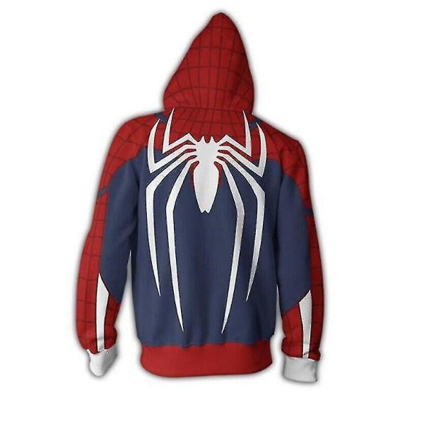 Vuxna 3d- printed Spider-man sweatshirts Toppar Jacka Kappa Huvtröja Kostym A2