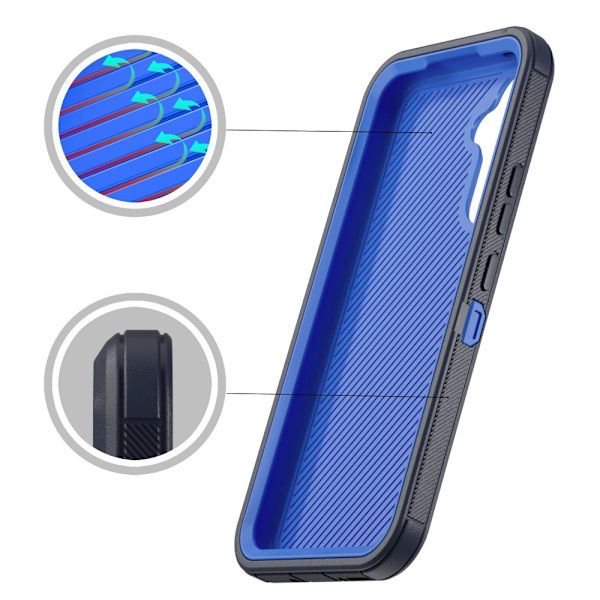 TASHHAR Samsung Galaxy A54 5G case med bältesklämma hölster Militärklass Heavy Duty 3 i 1 Stötsäker rustning Robust Hållbar för Galaxy A54 5G darkblueblue