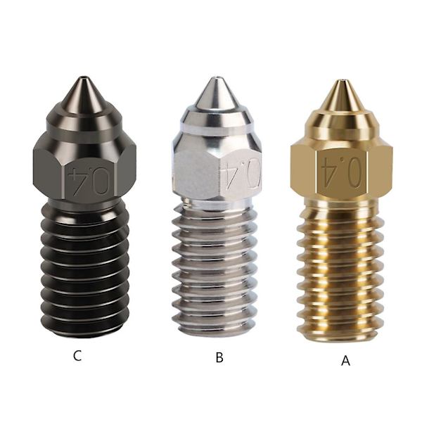0,4 mm M6 härdat stål, högtemperaturmunstycke för Elegoo Neptune 4 Brass nozzle