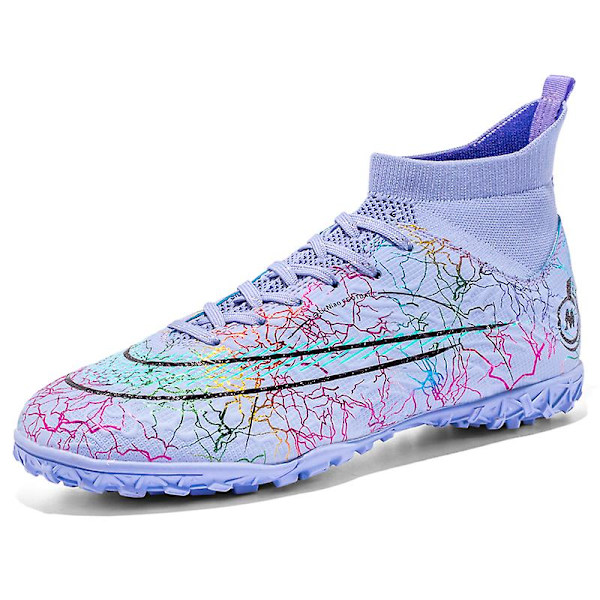 Fotbollsskor för män Halkfria fotbollsskor Klossar Gräs Fotbollssneakers Yj068 Purple 37