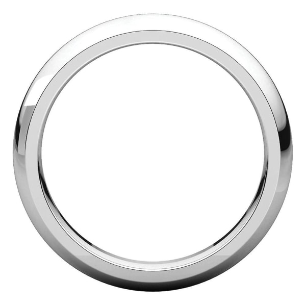 925 Sterling Silver 4 mm polerad Comfort Fit Band Ring storlek 6,5 Smycken presenter för kvinnor - 4,7 gram
