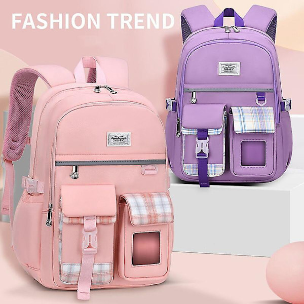Barn ortopediska skolväskor för flickor barn väska grundskoleryggsäckar prinsessryggsäck skolväska ryggsäck säck mochila S purple none