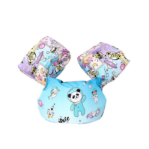 Baby Float Cartoon Arm Sleeve Flytväst Baddräkt Skum Säkerhet Simträning Flytande pool Float Simring Puddle Jumper Z space panda