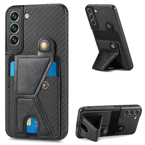 Phone case för Galaxy S22 Phone case Stötsäker telefonhållare Kortplats Multifunktionell black
