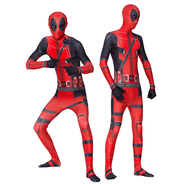 Spider-Man Leotard Jumpsuit Miles Kläder Hjälte Expedition Vuxen Barn Halloween Kostym cos Deadpool + strap] 120 children (110-120cm)