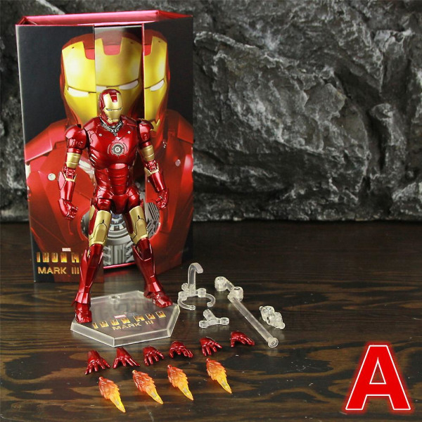 Zd Toys Marvel Iron Man Mk1 Mk2 Mk3 Mk4 Mk5 Mk6 Mk7 Mk42 Mk43 7&quot; Film Actionfigur Iron-man Mark 1 2 3 4 5 6 7 42 43 Legends C MK3 A - Boxed