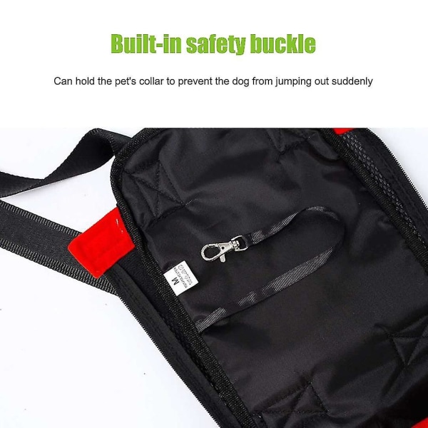 Pet Carrier Ryggsäck Justerbar främre Katt Hund Ben Tail Out Bröst resväska Red M