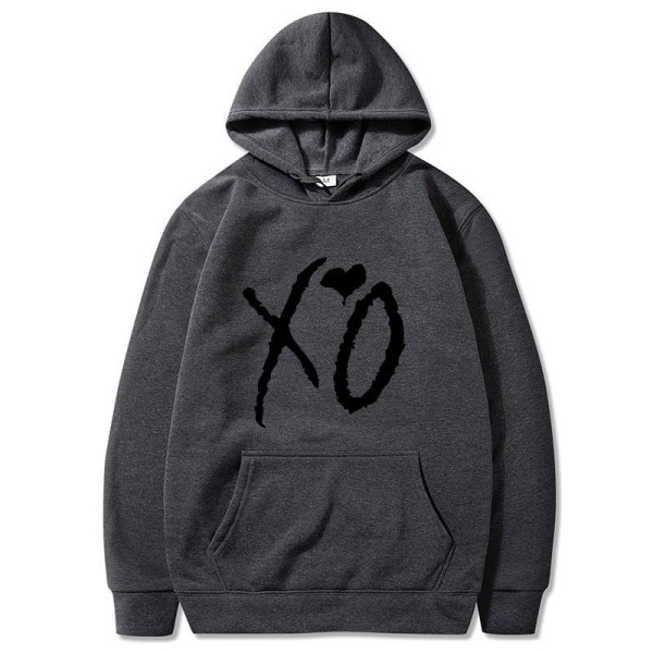 Hip Hop höst / vinter Hooded tröja XO kärlek mönster stil 3 4XL