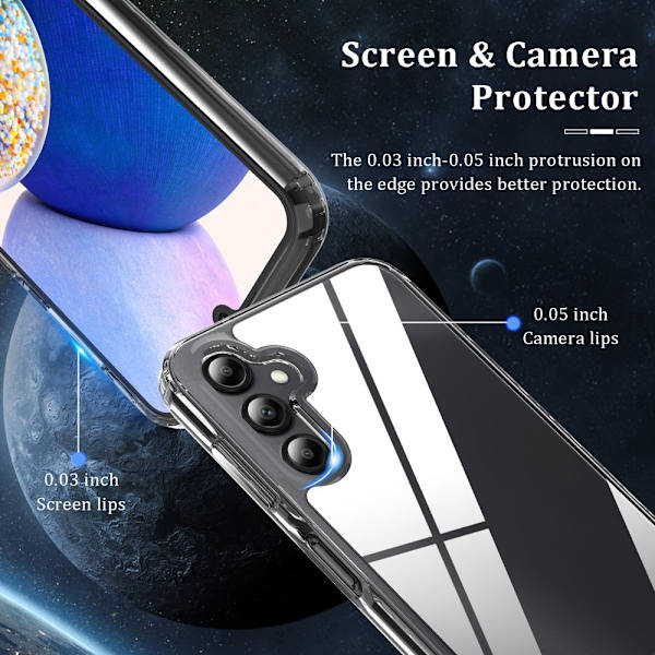 Elegant Choise phone case för Samsung Galaxy A14 5G Stötsäkert mjukt TPU- cover, genomskinligt