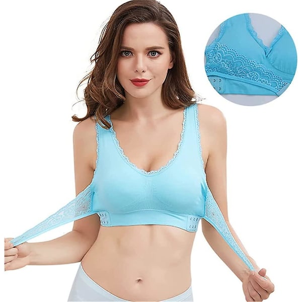 3 st Tourmaline Shaping & Kraftfull Lifting BH, Tourmaline Shaping Wireless BH, Front Cross Side Spänne Spets Lifting BH white-black-Flesh color XL