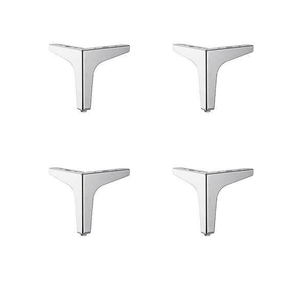 4st för möbelfötter Sofffotkomponenter som stödjer tebord Silver 17cm