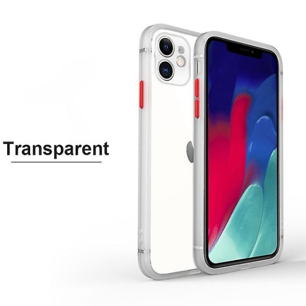 Matt Transparent Stötsäkert Iphone Case Med Silikon Bumper - Xs Max, Xr, Se & More Transparent for 7plus 8plus