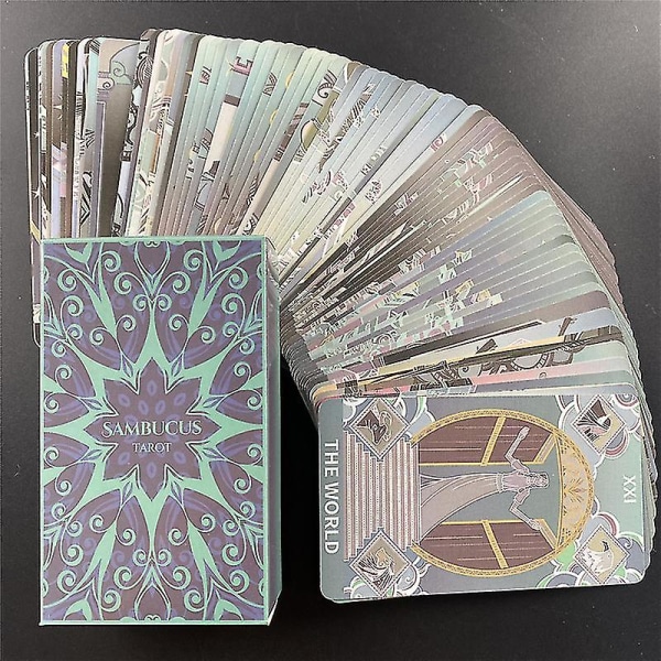 Tarotbrädspelskort Oracle Party Divination Poker Present schackbräde Full engelsk lek med Pdf Guidebok38st Ts160 null none